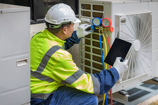 Professional Air Duct Cleaning technician working in Evanston, WY